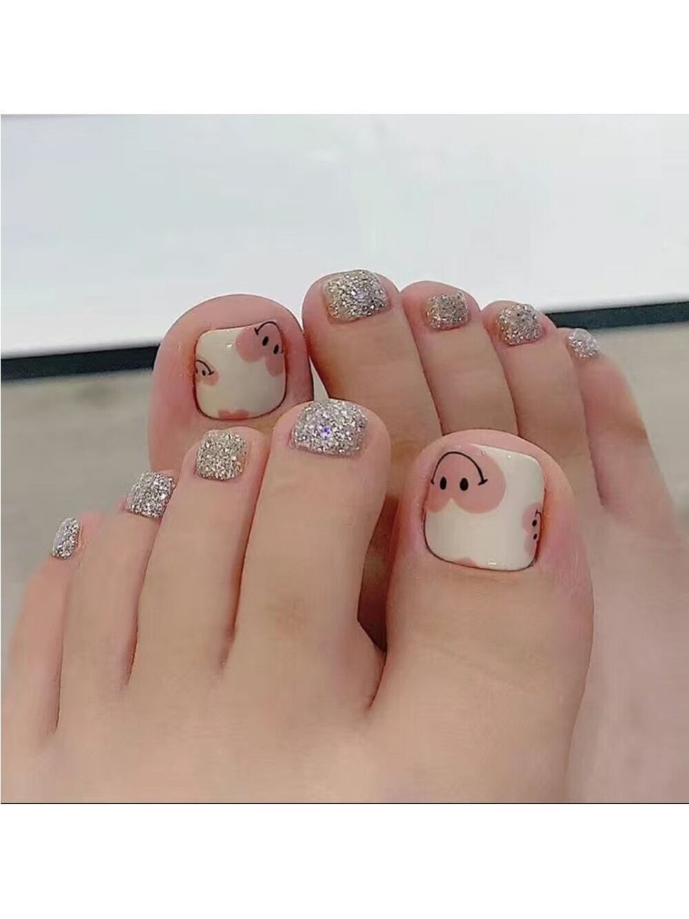 Happy Toes toenails - Nail Junkie - full artificial nail set